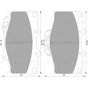 Тормозные колодки, дисковые, комплект Bosch 0 986 AB2 252 BP2252 7 298-D611 1193488379