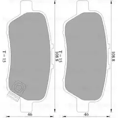 Тормозные колодки, дисковые, комплект Bosch BP22 64 0 986 AB2 264 DB1847 1193488409