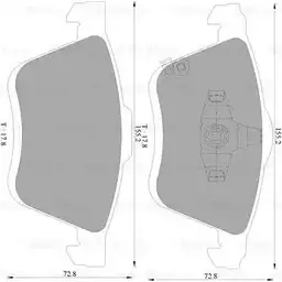 Тормозные колодки, дисковые, комплект Bosch BP2301 1193488513 0 986 AB2 301 830 4-D1186