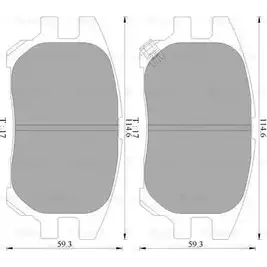 Тормозные колодки, дисковые, комплект Bosch 1193488642 0 986 AB2 365 BP2365 7 833-D930 изображение 0