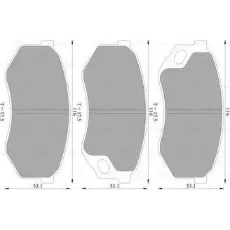 Тормозные колодки, дисковые, комплект Bosch 7604- D735 1193488766 BP2399 0 986 AB2 399