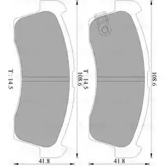 Тормозные колодки, дисковые, комплект Bosch E1O8X BP25 09 1193488943 0 986 AB2 509