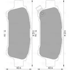 Тормозные колодки, дисковые, комплект Bosch 236 46 1193489160 7895-D995 0 986 AB2 673 изображение 0