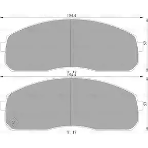 Тормозные колодки, дисковые, комплект Bosch BP30 51 K231 1193489293 0 986 AB3 051 изображение 0