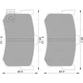 Тормозные колодки, дисковые, комплект Bosch 2002 9 7236-D342 1193489346 0 986 AB3 065 изображение 0