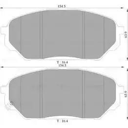 Тормозные колодки, дисковые, комплект Bosch BP3088 84 17-D1301 0 986 AB3 088 1193489436
