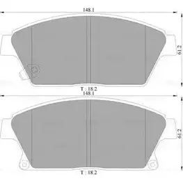 Тормозные колодки, дисковые, комплект Bosch BP 1356 1193489559 BP3131 0 986 AB3 131