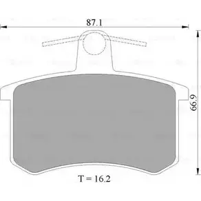 Тормозные колодки, дисковые, комплект Bosch 1193489770 BP44 23 D228-7144 0 986 AB4 423 изображение 0