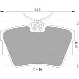 Тормозные колодки, дисковые, комплект Bosch 0 986 AB4 468 DB1389 B P4468 1193489854 изображение 0