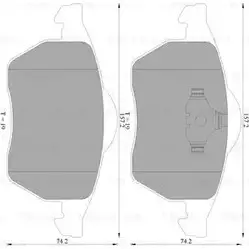 Тормозные колодки, дисковые, комплект Bosch 1193489896 0 986 AB4 550 DB1401 BP4 550