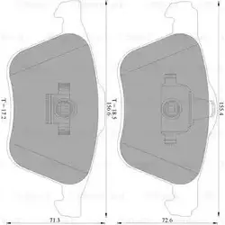 Тормозные колодки, дисковые, комплект Bosch 1193489940 BP 4577 DB1658 0 986 AB4 577