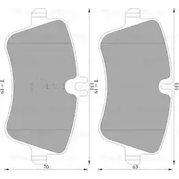 Тормозные колодки, дисковые, комплект Bosch DB1921 BP49 77 1193490034 0 986 AB4 977