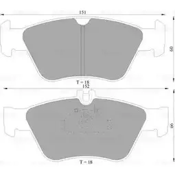 Тормозные колодки, дисковые, комплект Bosch D710-7583 0 986 AB4 993 BP499 3 1193490060