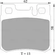 Тормозные колодки, дисковые, комплект Bosch B P4994 0 986 AB4 994 1193490063 D495-7374