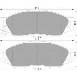 Тормозные колодки, дисковые, комплект Bosch 0 986 AB9 138 DB1454 BP91 38 1193491416