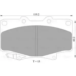 Тормозные колодки, дисковые, комплект Bosch 1193491487 BP917 3 0 986 AB9 173 DB1199 изображение 0