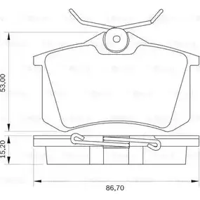 Тормозные колодки, дисковые, комплект Bosch PB 0085 1193493521 KJIM6X 0 986 BB0 059 изображение 0