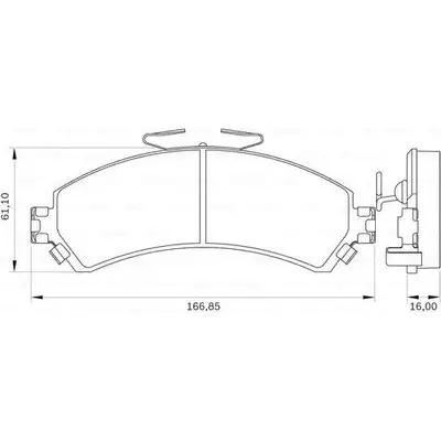 Тормозные колодки, дисковые, комплект Bosch USG8VY 1193493530 PB 0098 0 986 BB0 066