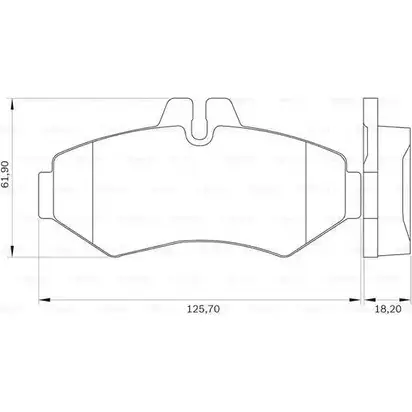 Тормозные колодки, дисковые, комплект Bosch 1193493536 PB 0106 9P5375 0 986 BB0 073