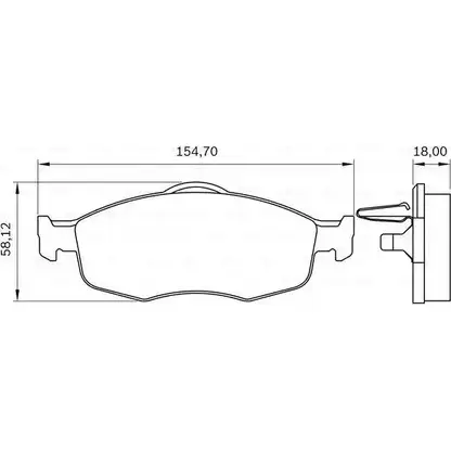 Тормозные колодки, дисковые, комплект Bosch BB 0118 PB 0118 0 986 BB0 084 1193493547