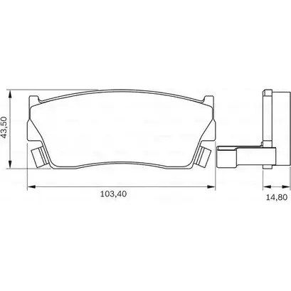 Тормозные колодки, дисковые, комплект Bosch 0 986 BB0 089 PB 0124 1193493554 LJB7I7Z изображение 0