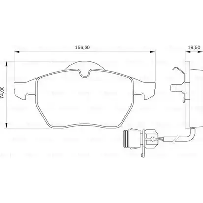 Тормозные колодки, дисковые, комплект Bosch 0 986 BB0 094 PB 0129 A/2 63VGY 1193493561