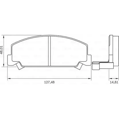 Тормозные колодки, дисковые, комплект Bosch 1193493562 PB 0130 D 0273 0 986 BB0 095 изображение 0