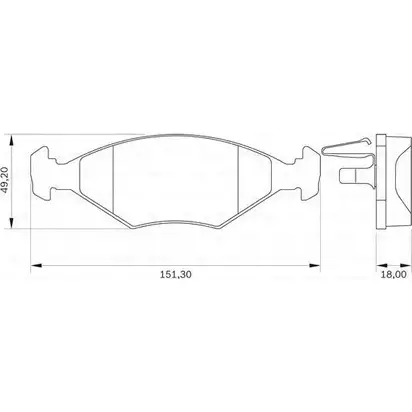 Тормозные колодки, дисковые, комплект Bosch 1193493584 PB 0146 0 986 BB0 110 0GS76D изображение 0