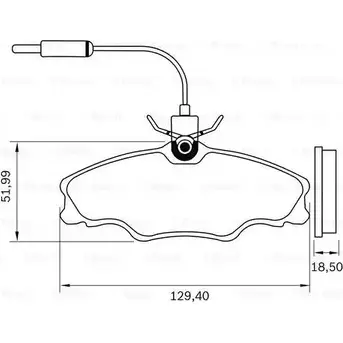 Тормозные колодки, дисковые, комплект Bosch 0 986 BB0 119 1193493595 PB 0157 LAFLMV