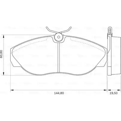 Тормозные колодки, дисковые, комплект Bosch PB 0245 93BB77 0 986 BB0 144 1193493611