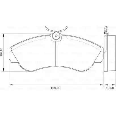 Тормозные колодки, дисковые, комплект Bosch 0 986 BB0 154 NEXTW 1193493623 PB 0255