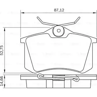 Тормозные колодки, дисковые, комплект Bosch D 340 0 986 BB0 290 1193493768 BB 0085