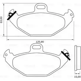 Тормозные колодки, дисковые, комплект Bosch 0 986 BB0 323 1193493781 2KCTS PB 0423