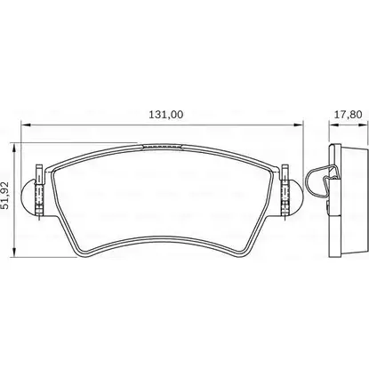 Тормозные колодки, дисковые, комплект Bosch 7OWY6MP 1193493787 PB 0515 0 986 BB0 515 изображение 0