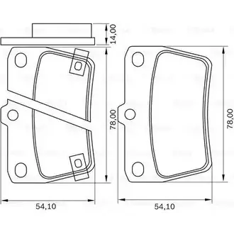 Тормозные колодки, дисковые, комплект Bosch 0 986 BB0 588 1193493799 UO6ND BB 0588