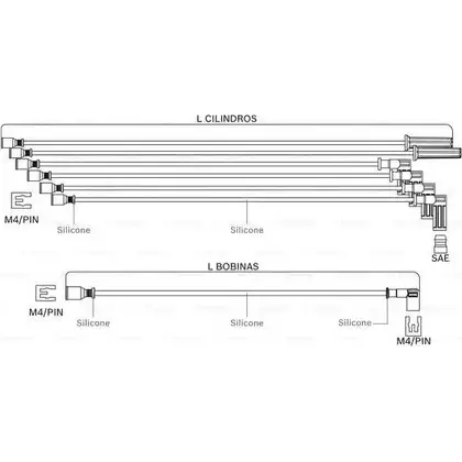 Высоковольтные провода зажигания Bosch L 1VS4 F 000 99C 092 1193520336 5HHBF изображение 0