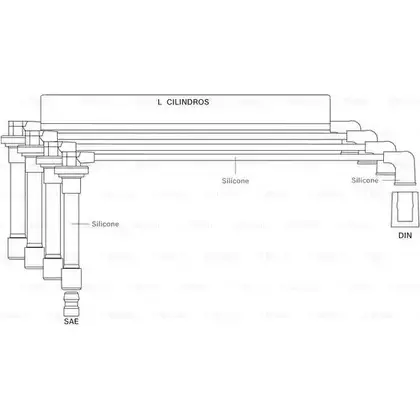Высоковольтные провода зажигания Bosch JXMS5 XU QK9DV 1193520346 F 000 99C 106