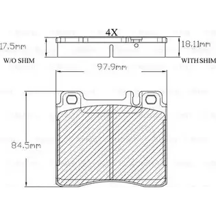 Тормозные колодки, дисковые, комплект Bosch 7457-D577 1193532132 F 03A 150 008 BA 0577 изображение 0