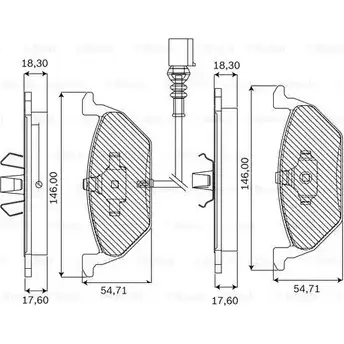 Тормозные колодки, дисковые, комплект Bosch F 03B 050 025 BN 0768A 1193532236 7709-D768,7860-D768 изображение 0