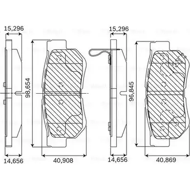 Тормозные колодки, дисковые, комплект Bosch 1193532266 F 03B 050 040 7688-D813,7688-D863 BN 0813 изображение 0