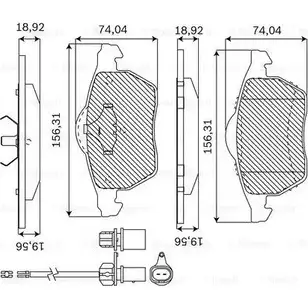 Тормозные колодки, дисковые, комплект Bosch F 03B 050 049 7711-D840,7715-D840,7764-D840 1193532281 BN 0840