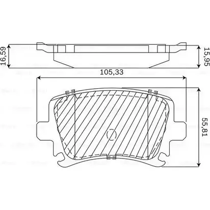 Тормозные колодки, дисковые, комплект Bosch 8213-D1108 BN 1108 F 03B 050 144 1193532445