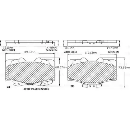 Тормозные колодки, дисковые, комплект Bosch 7298-D436,7549-D436 1193532911 BA 0436 F 03B 150 005 изображение 0