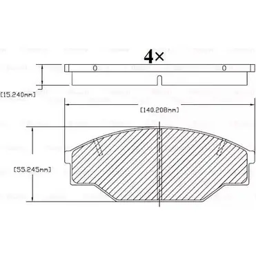Тормозные колодки, дисковые, комплект Bosch 7321-D434,7205-D438 1193532913 F 03B 150 006 BA 0438