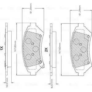 Тормозные колодки, дисковые, комплект Bosch 7574-D699 1193532971 F 03B 150 046 BA 0699 изображение 0