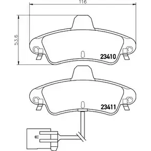 Тормозные колодки, дисковые, комплект MINTEX 23411 2341 0 1193684422 MDB82149 изображение 0