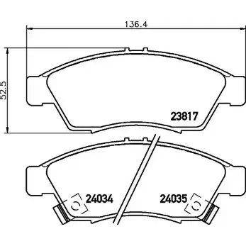 Тормозные колодки, дисковые, комплект MINTEX MDB82326 24034 238 17 1193684463 изображение 0