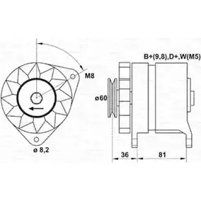 Генератор MAGNETI MARELLI 540222 75 054022275010 MAN185 1193728516 изображение 0