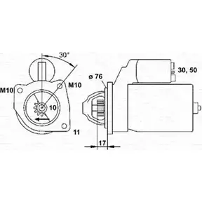 Стартер MAGNETI MARELLI 1193730086 63 280001 MSN8001 063280001010 изображение 0