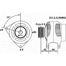 Генератор MAGNETI MARELLI 1193730594 MAN7406 063377406010 633 77406